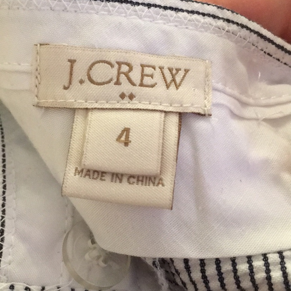 J crew blue and white striped seersucker skirt - Picture 7 of 8